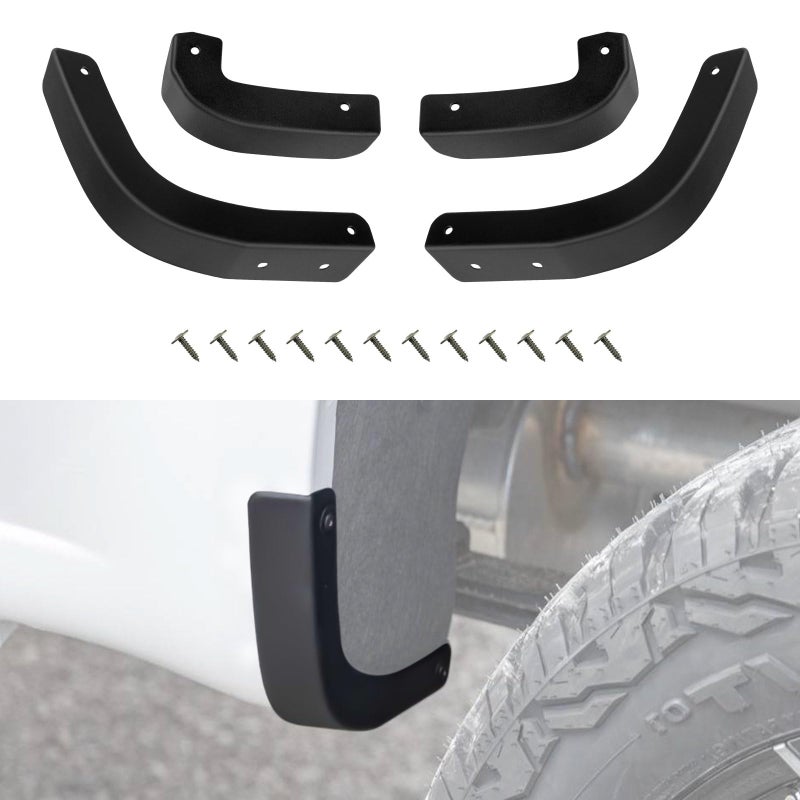 TECHPICCO Mud Flap Remove مناسب لـ Chevy Silverado 2019-2025، واقيات الطين Mudflaps محذوفة متوافقة مع ملحقات شيفروليه سيلفرادو 1500 2019-2025 - Image 1